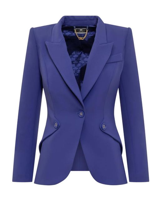 Elisabetta Franchi クレープ ジャケット Blue