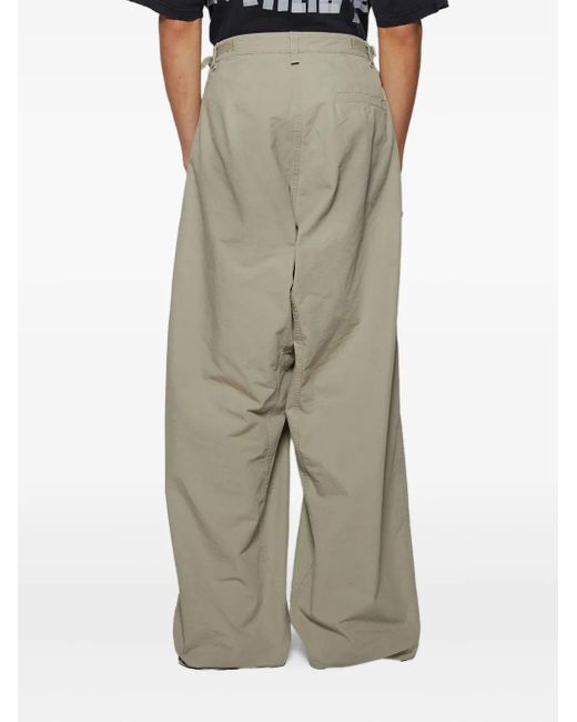 Balenciaga Gray Drop-Crotch Trousers for men