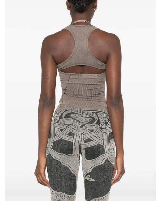 OTTOLINGER Gray Cut-Out Ribbed Top