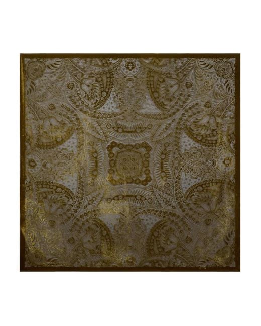 Etro Green Velvet-Effect Paisley Shawl