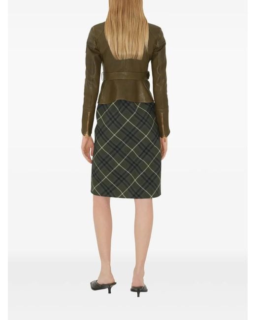 Burberry Leren Jack in het Green