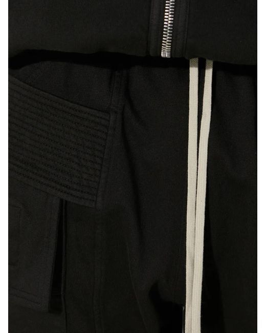 Rick Owens Black Cargo Pocket Panel Trousers for men