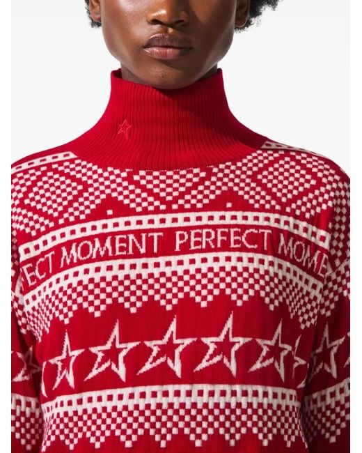 Perfect Moment Red Turtleneck Sweater