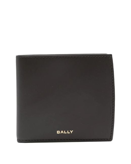 Bally Black Deco Logo-Plaque Leather Wallet for men