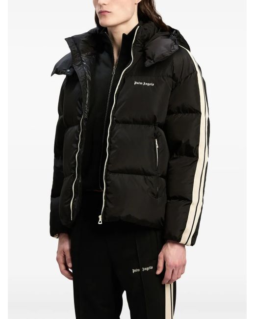 Palm Angels Black Logo Track Down Jacket for men