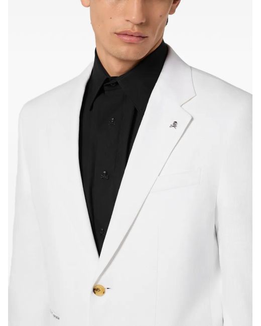 Philipp Plein White Miami Vice Fit Blazer for men