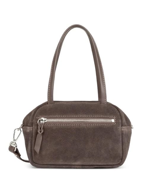 Borsa A Spalla Con Zip di Lancaster in Brown