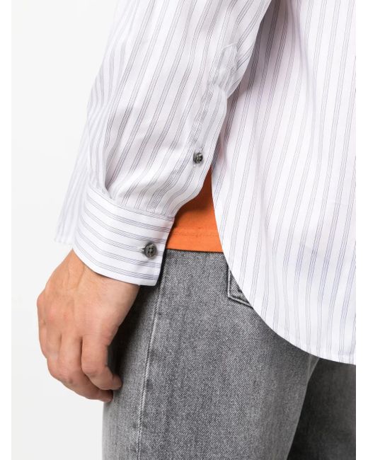 sunflower Blue Please Striped Cotton Shirt for men