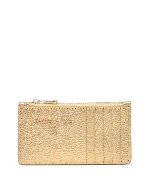 Patrizia Pepe Natural Logo Zip Card Holder