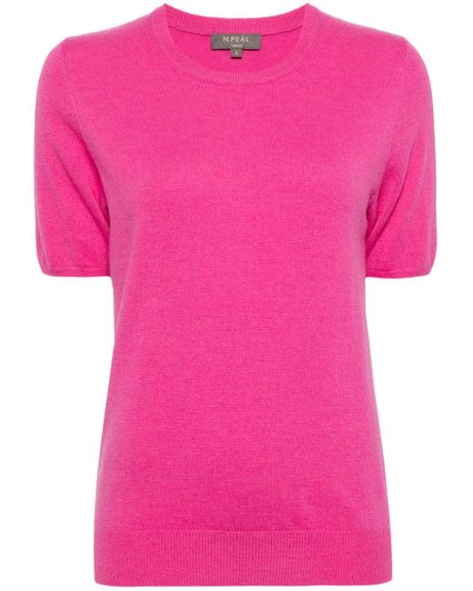 Milly cashmere top di N.Peal Cashmere in Pink