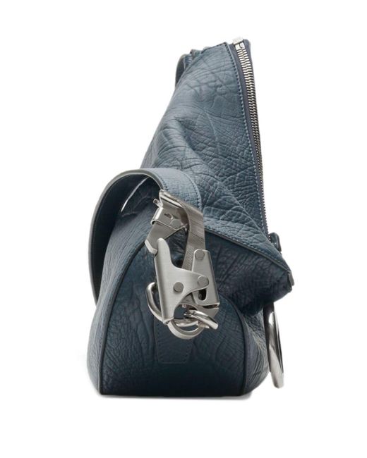 Burberry Blue Small Knight Leather Shoulder Bag