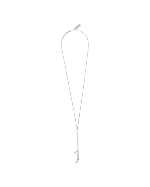 MM6 by Maison Margiela White Bottle Cap Pendant Necklace for men