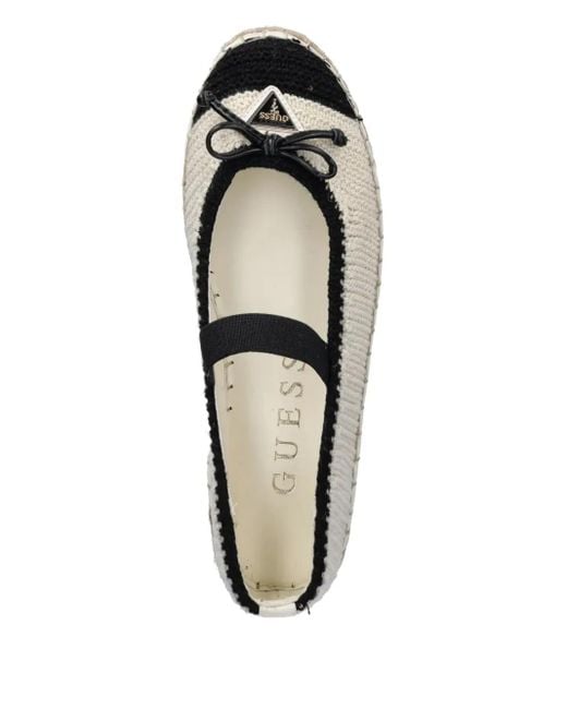 Guess White Joneal Braided Flat Espadrilles