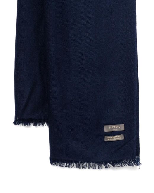 N.Peal Cashmere Blue Pashmina Shawl