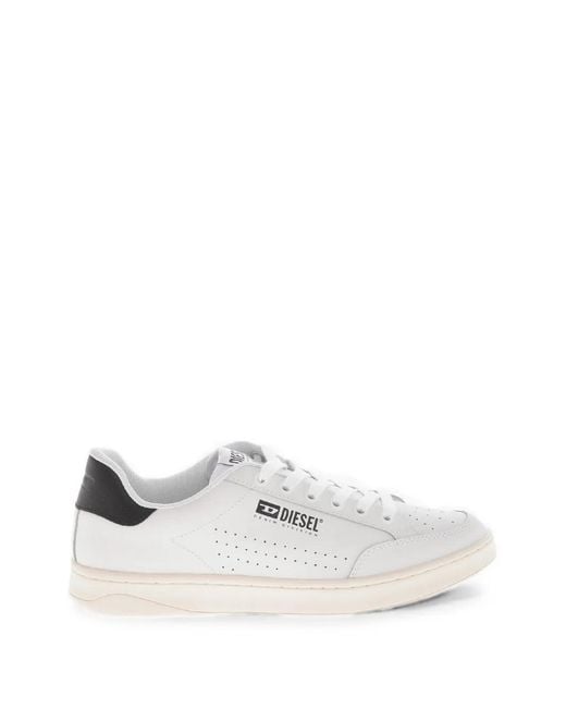 DIESEL White S-Athene Low-Top Sneakers for men