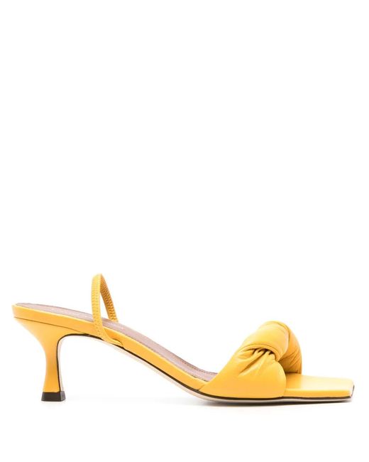 Lorena Antoniazzi Metallic Twisted Leather Sandals