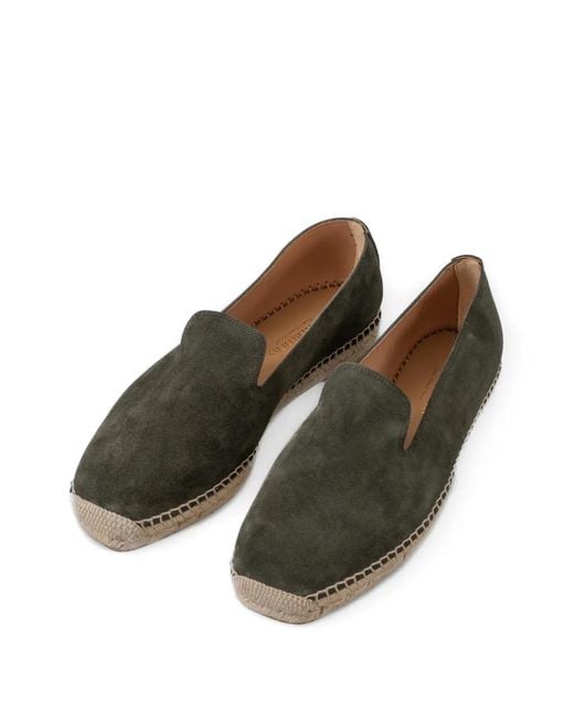 LES HÉRITIERS Green Espadrilles Futadera En Daim for men