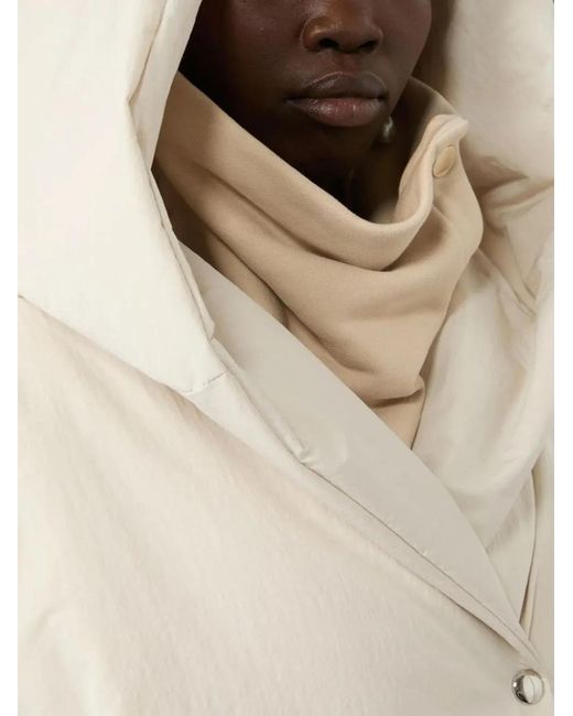 Sportmax Natural Spxvodka Quilted Hooded Jacket