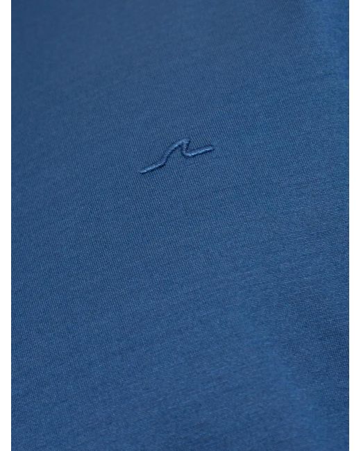 Paul & Shark Blue Logo-Embroidered T-Shirt for men