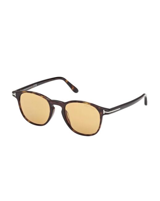 Tom Ford Natural Round Frame Sunglasses for men