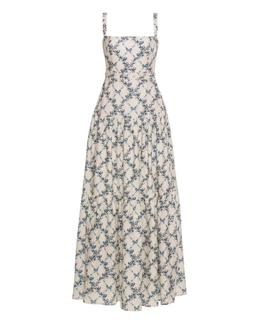 Robe Longue À Fleurs Lima Gloriosa Agua Bendita en coloris White