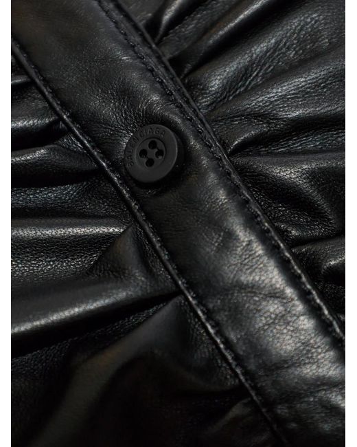 Balenciaga Black Leather Shirt