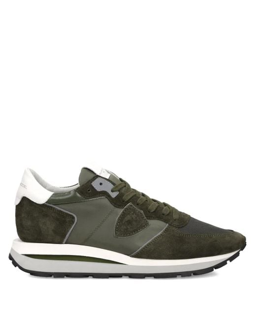 Philippe Model Green Tropez Haute Suede-Panelled Sneakers for men