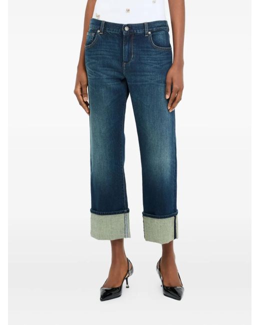 Liu Jo Blue Turn-Up Hem Jeans