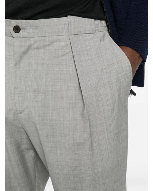 Briglia 1949 Gray Pleated Tailored Trousers for men