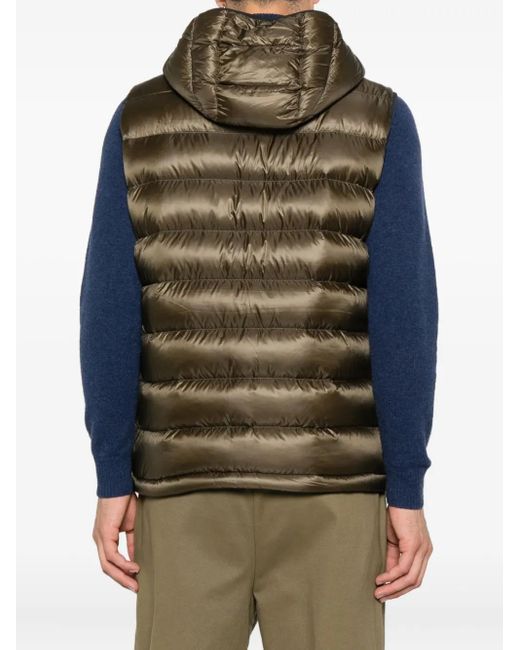 Herno Green Piumino Smanicato Con Cappuccio Sta for men