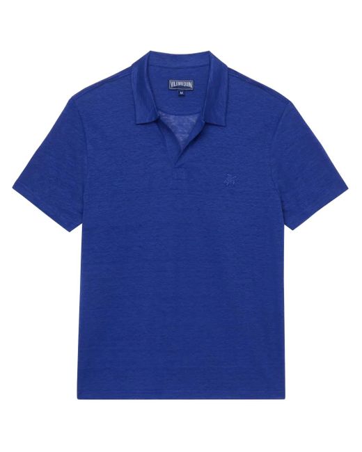 Vilebrequin Blue Linen Jersey T-Shirt for men