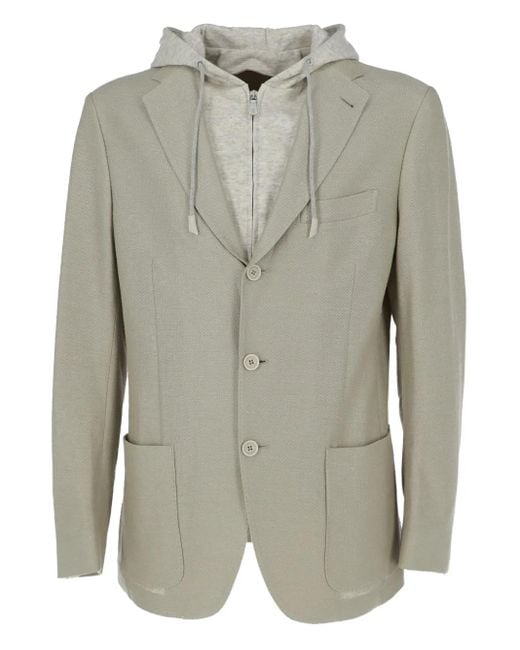 Giacca Con Cappuccio di Eleventy in Gray da Uomo