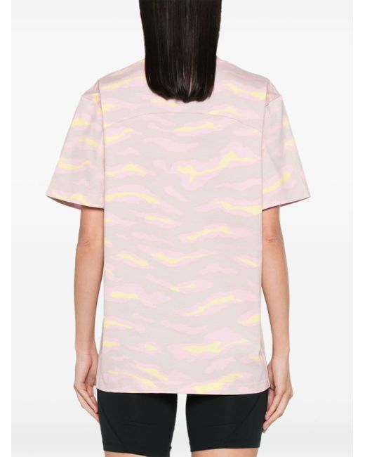 Adidas By Stella McCartney Pink Graphic-print Organic Cotton T-shirt