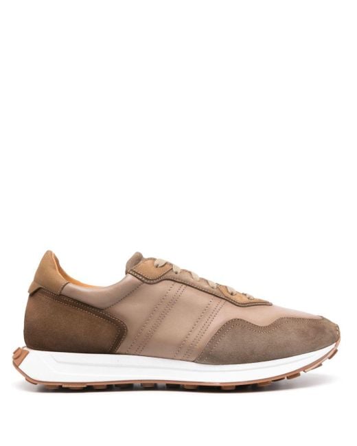 Magnanni Shoes Brown Magnani Romero Ii Panelled Sneakers for men