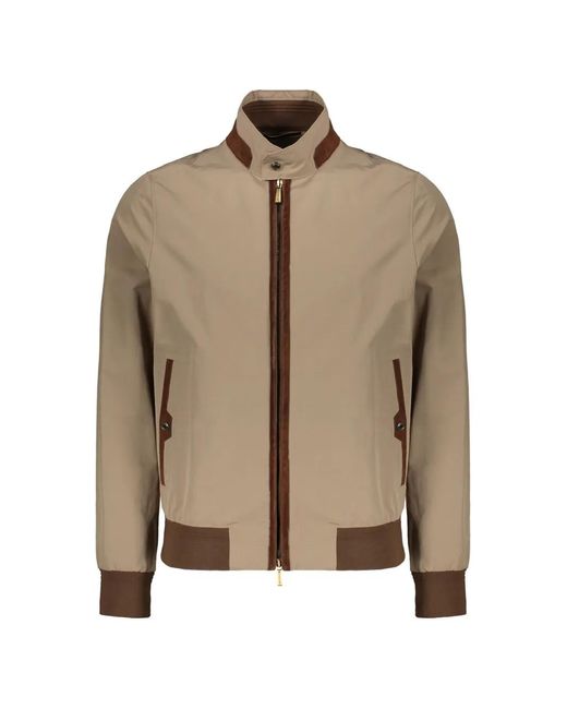 Moorer Natural Suede-Trim Zip-Up Jacket for men