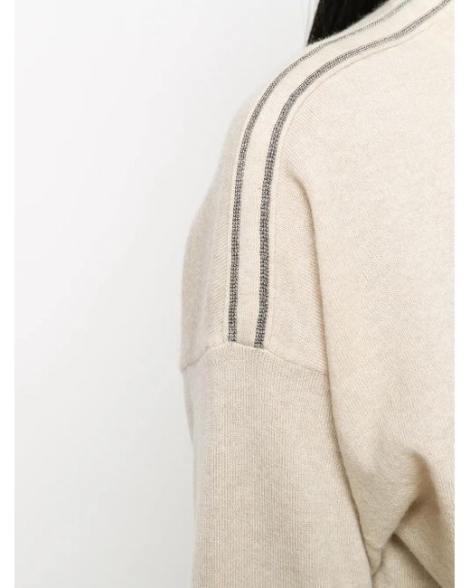 Brunello Cucinelli Multicolor Brass-Embellished Cashmere Jumper