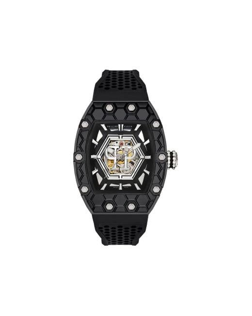 Philipp Plein Black Crypto King Hexagon Noir Samurai Watch for men