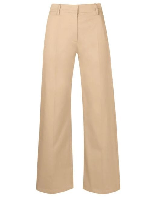 Valentino Garavani Natural High-Rise Wide-Leg Trousers