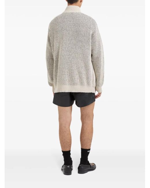 Gcds Half Zip Trui in het White