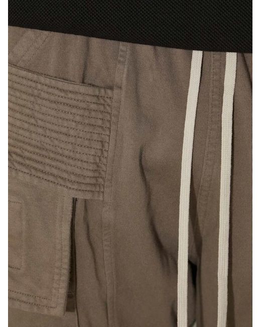 Rick Owens Brown Cargo-Pocket Drawstring Trousers for men