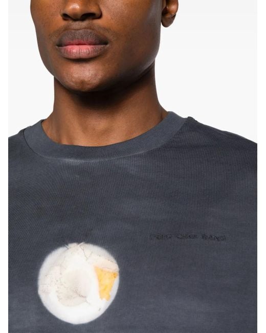 Feng Chen Wang T-Shirt Mit Foto-Print in Blue für Herren