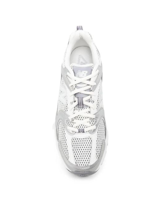 New Balance White 530 Mesh-Panel Sneakers