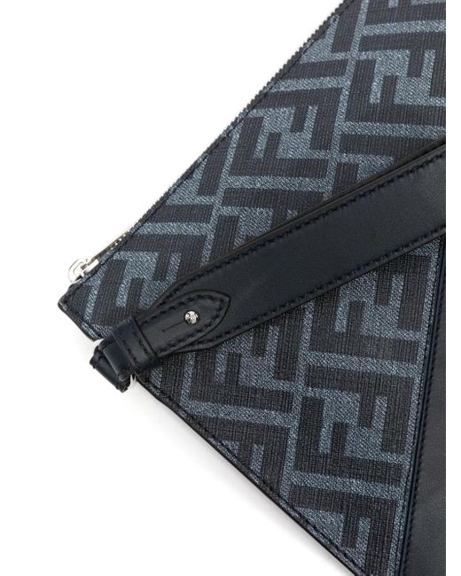 Fendi Diagonal Clutch in Gray für Herren