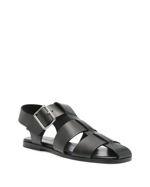 Aeyde Black Caged Sandals