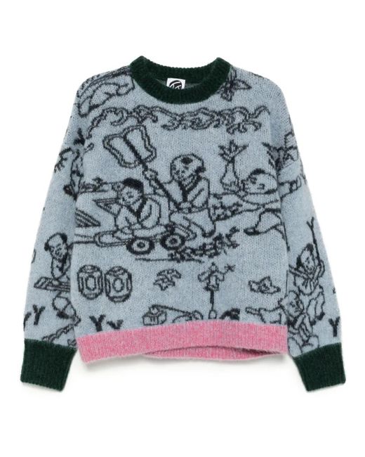YANYAN KNITS Gray Jacquard Sweater