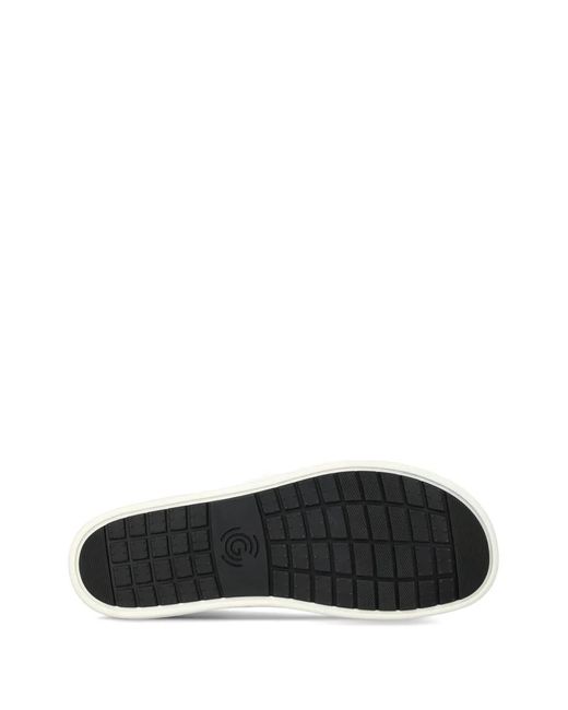 grounds Black Galaxy Leather Sneakers for men