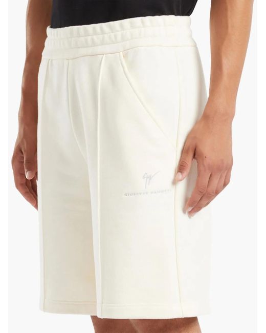 Pantalones cortos con logo bordado Giuseppe Zanotti de hombre de color Natural