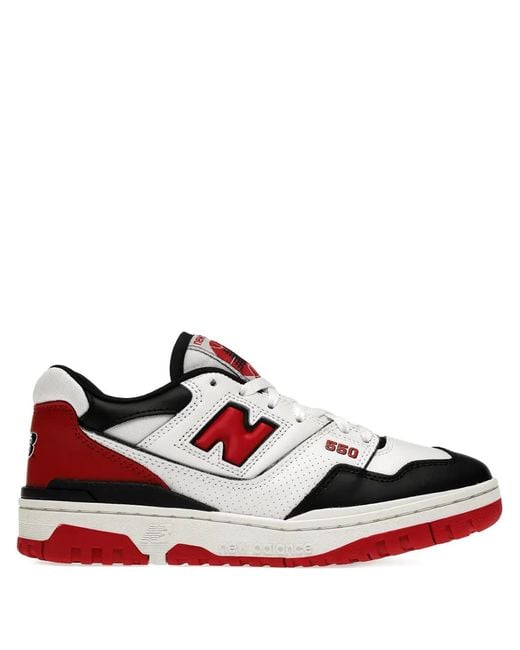 New Balance Red 550 Perforated Low-Top Trainers for men