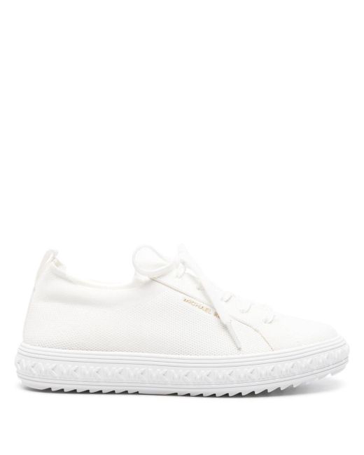 MICHAEL Michael Kors White Grove Knitted Sneakers