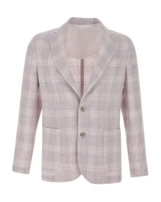 Blazer À Simple Boutonnage Barba Napoli pour homme en coloris Gray